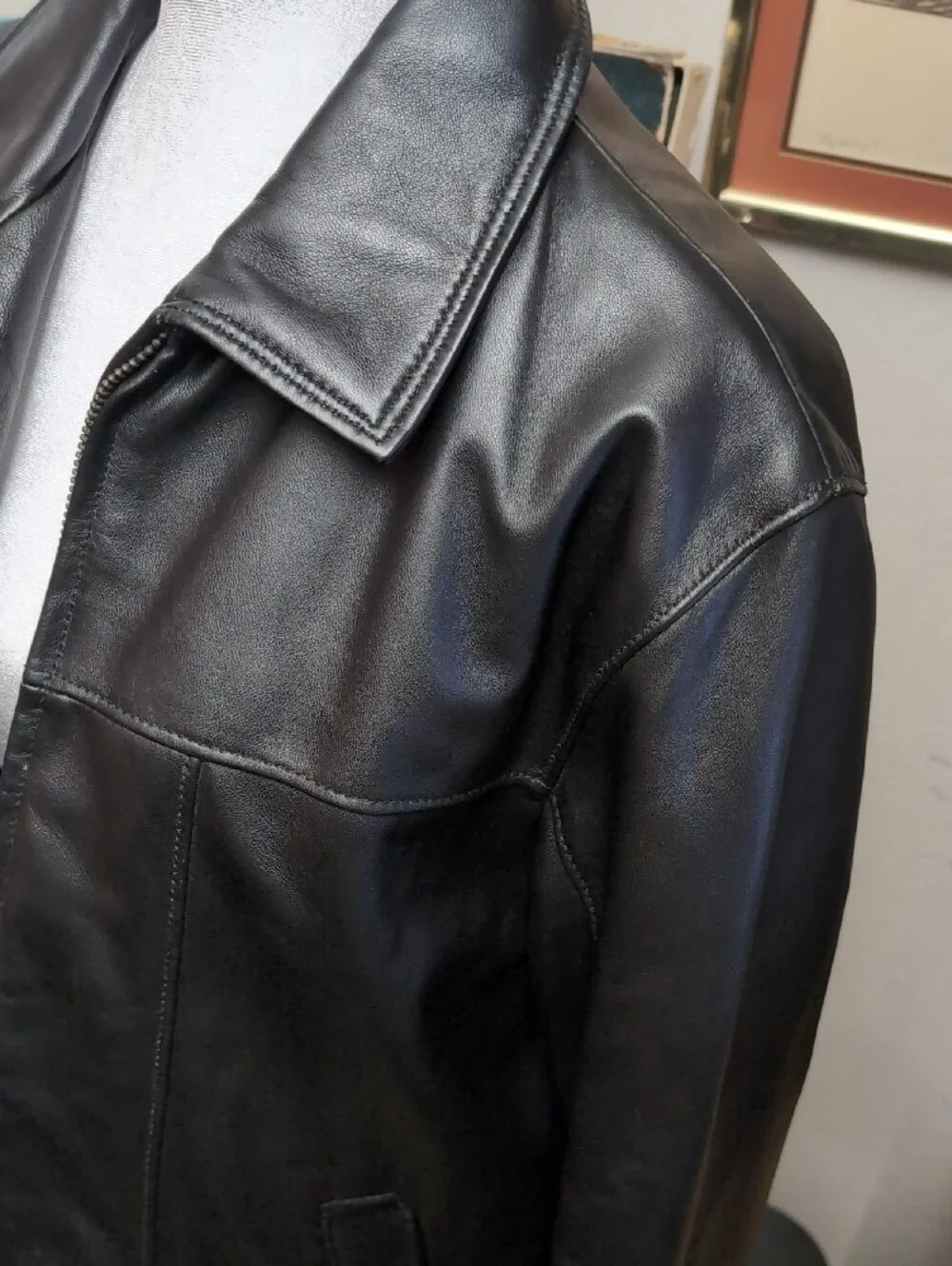 Pelle Studio Black Leather Bomber Jacket Wilson's Leather